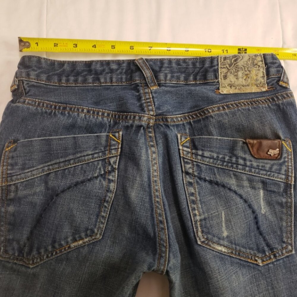 Men's Fox Racing Jeans Size 28 Waist 25 Inseam Denim Fox Apparel Straight Leg